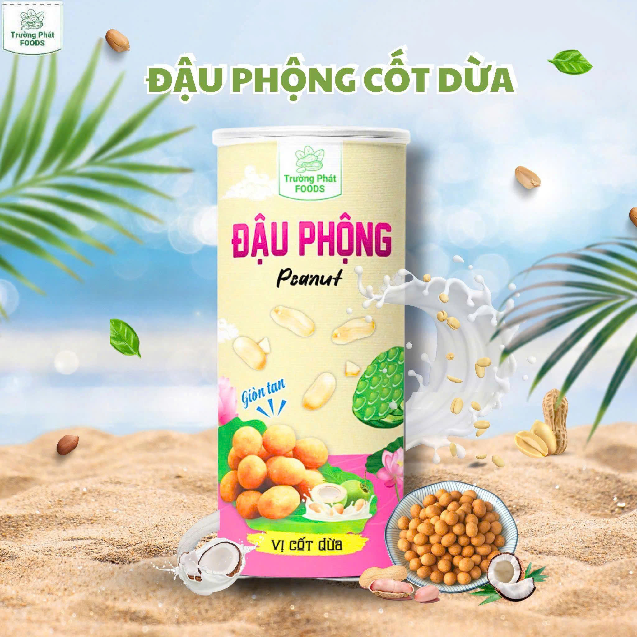 Đậu phộng cốt dừa hộp 500g