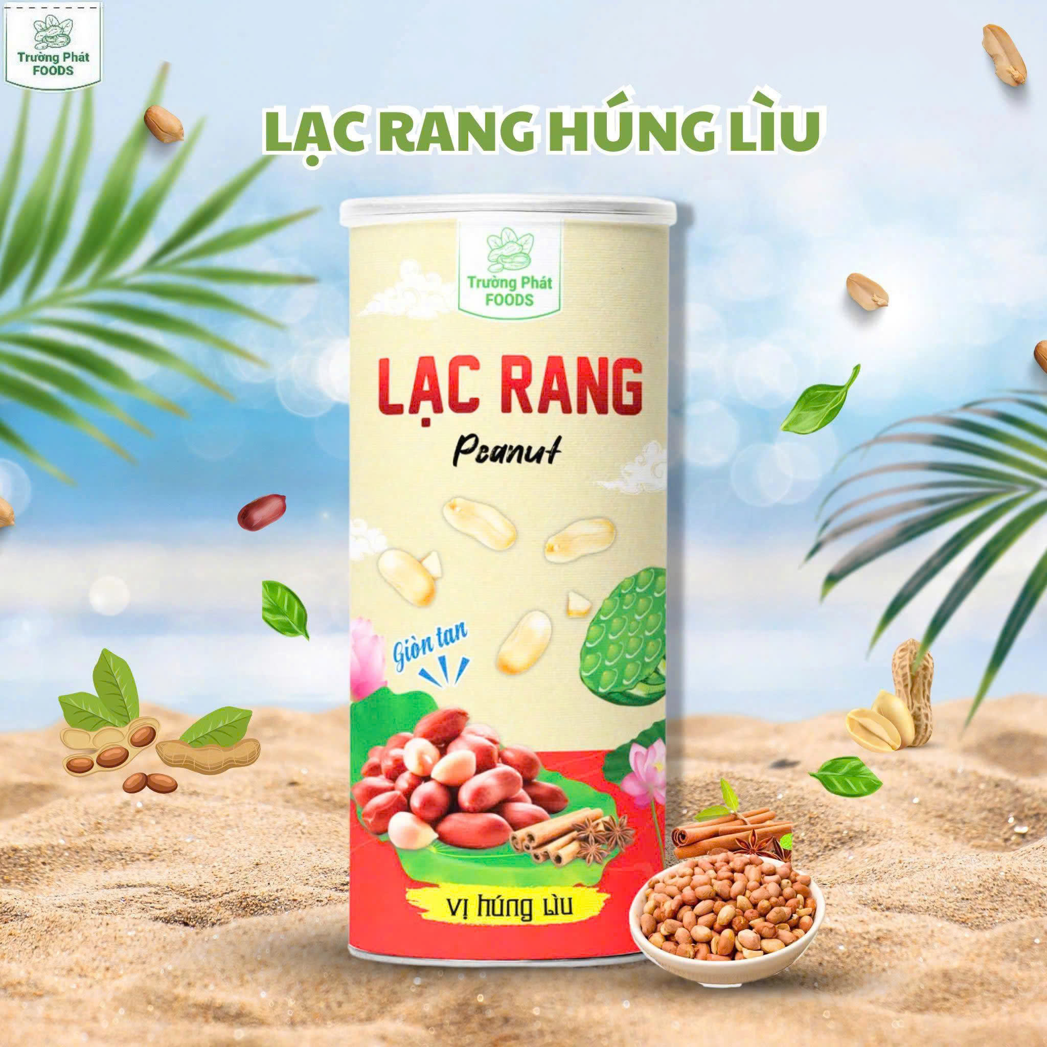 Lạc rang húng lìu hộp 500g
